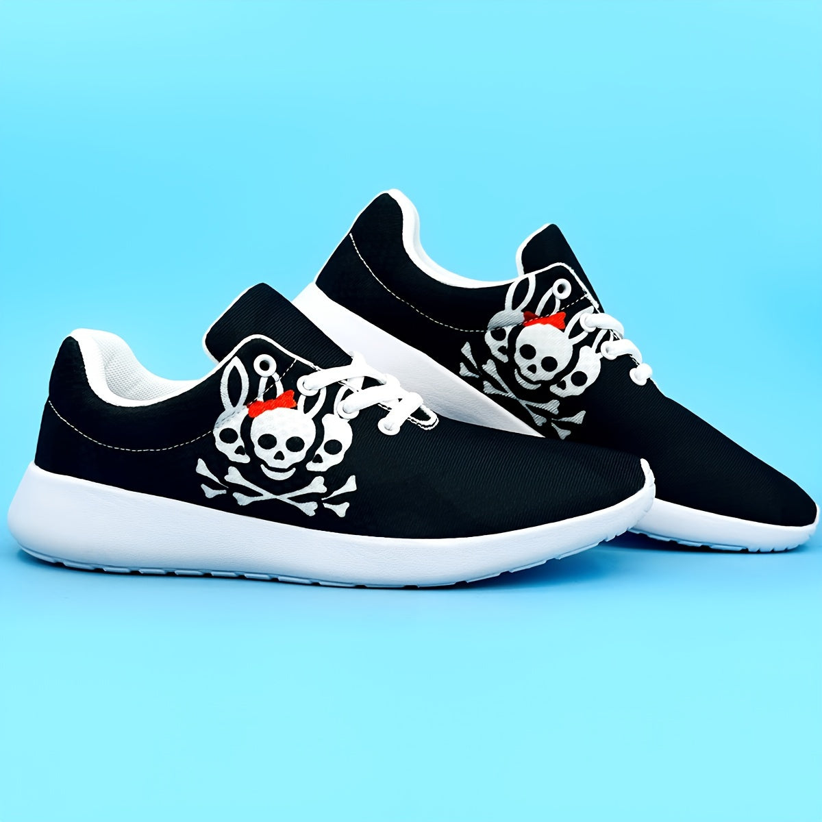 Skull Bunny Print Running Shoes Breathable Non Slip Sneakers