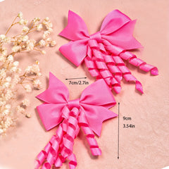 2pcs Swirly Bows Hair Clips for Kids