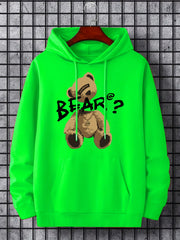 'Bear' Print Hoodie for Men