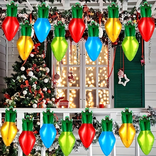 8pcs Mini Colored Light Bulb Aluminum Foil Balloons Party Decorations