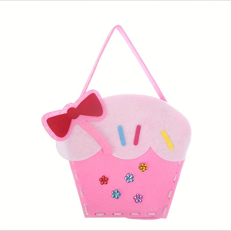 Kids Handbag Sewing Kit with Safety Needle & Felt Fabric