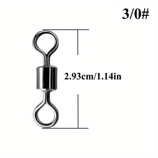 25pcs Copper/Stainless Fishing Swivels Saltwater 19-297lb