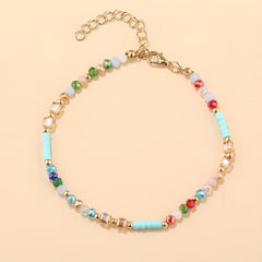 Colorful Beaded Anklet Boho Style Bracelet Women Girl