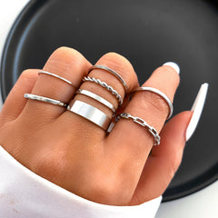 Vintage Gothic Stackable Rings Set for Women Girls