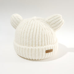 Pop Ears Beanie Winter Soft Knit Beanie Hat Warm Skull Cap for Women