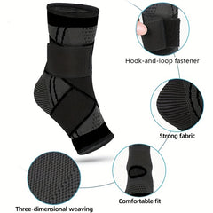 2pcs Ankle Brace Compression Sleeve Sports Bandage Socks Men Women