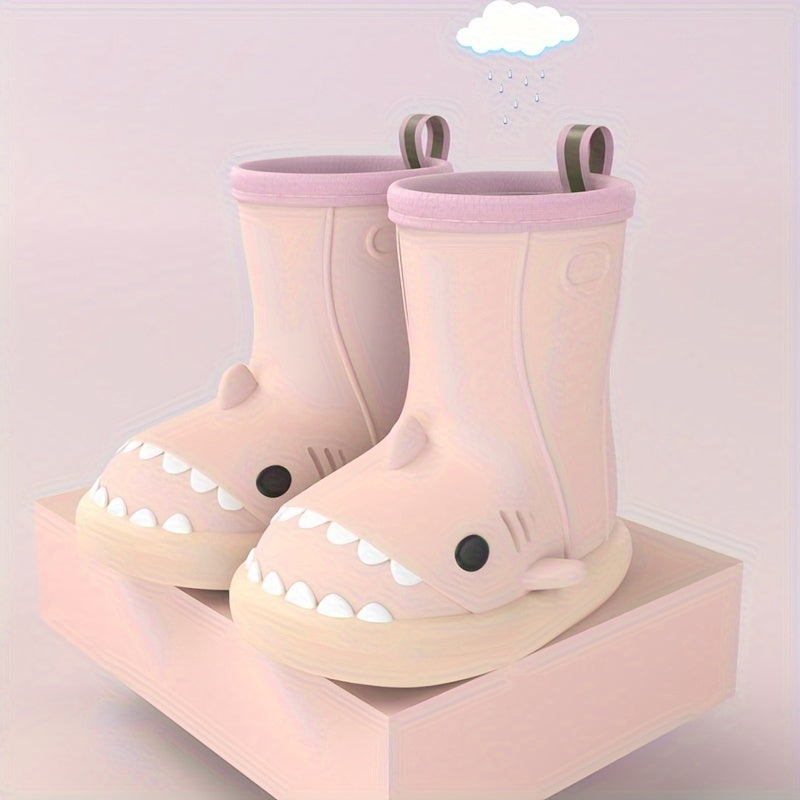 Girl's Adorable Shark Rain Boots Non Slip Waterproof Shoes