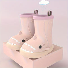 Girl's Adorable Shark Rain Boots Non Slip Waterproof Shoes
