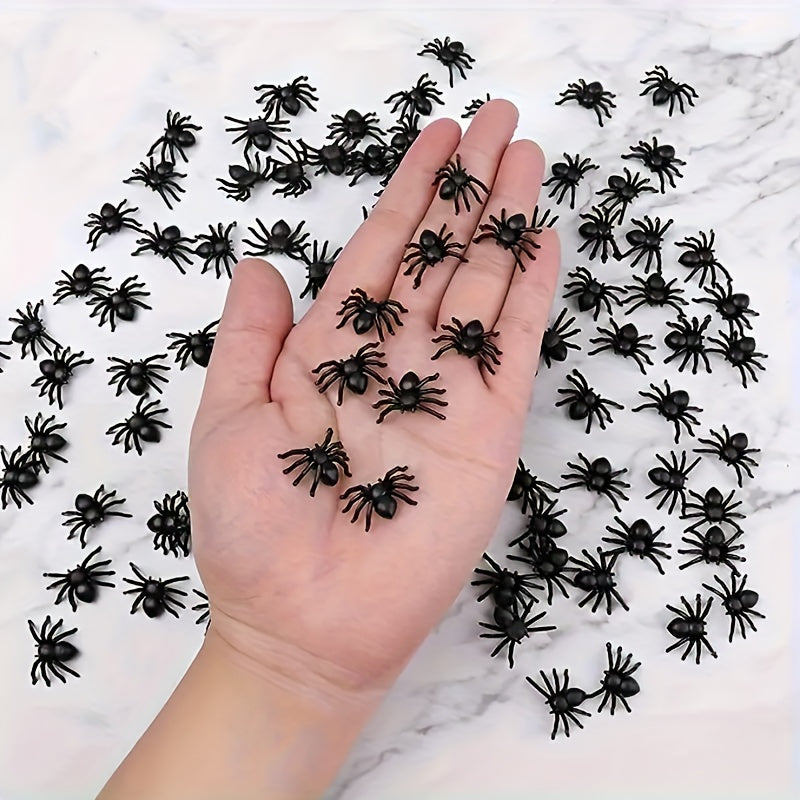 20-50 Pack Realistic Plastic Spiders for Halloween Parties and Prank Fun