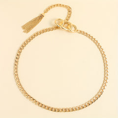 Vintage Tassel Pendant Waist Chain Metal Belly Chain Beach Chain Dress Girdle