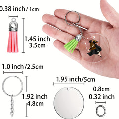 Acrylic Keychain Blanks Making Kit 1200pcs Clear Keychains For Vinyl Kit