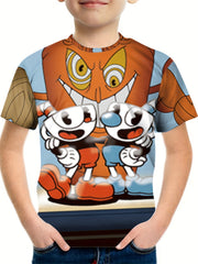 Boy's Cartoon Graphic T shirt 3D Print Tee Kid's Clothing