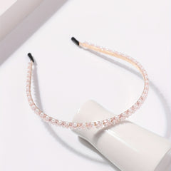 Faux Pearl Beaded Headband Non slip Head Hoop Skinny Headdress Hair Band