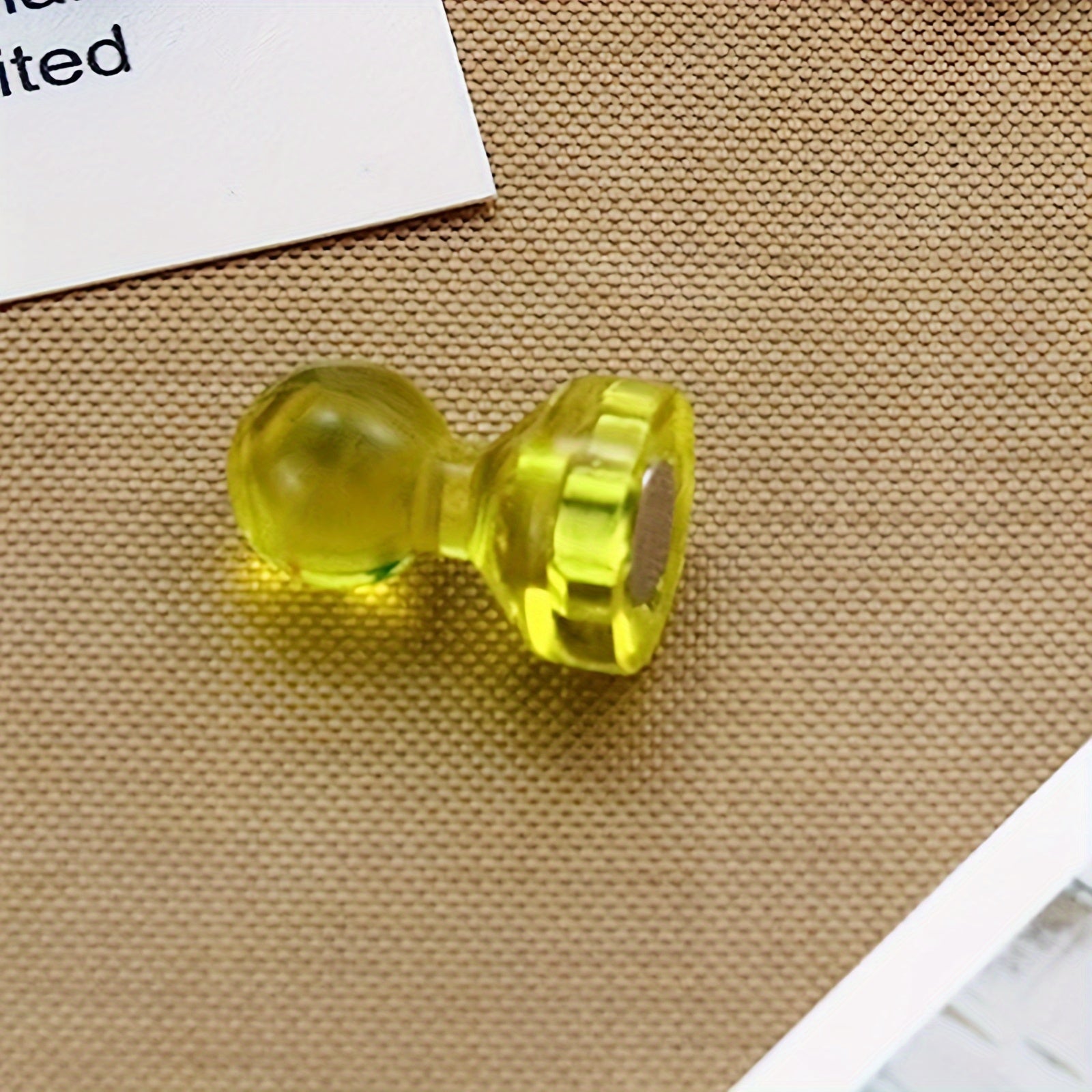 10pcs Yellow Magnets Push Pin Magnets Magnetic Whiteboard Refrigerator