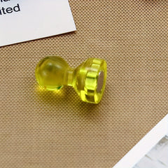 10pcs Yellow Magnets Push Pin Magnets Magnetic Whiteboard Refrigerator