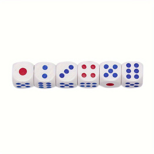 6pcs 10mm Round Corner Dice Clear Portable Table Game