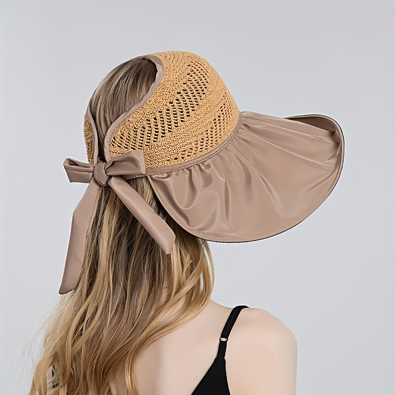 Foldable Wide Brim Visor Hat Summer UV Protection Sun Hat