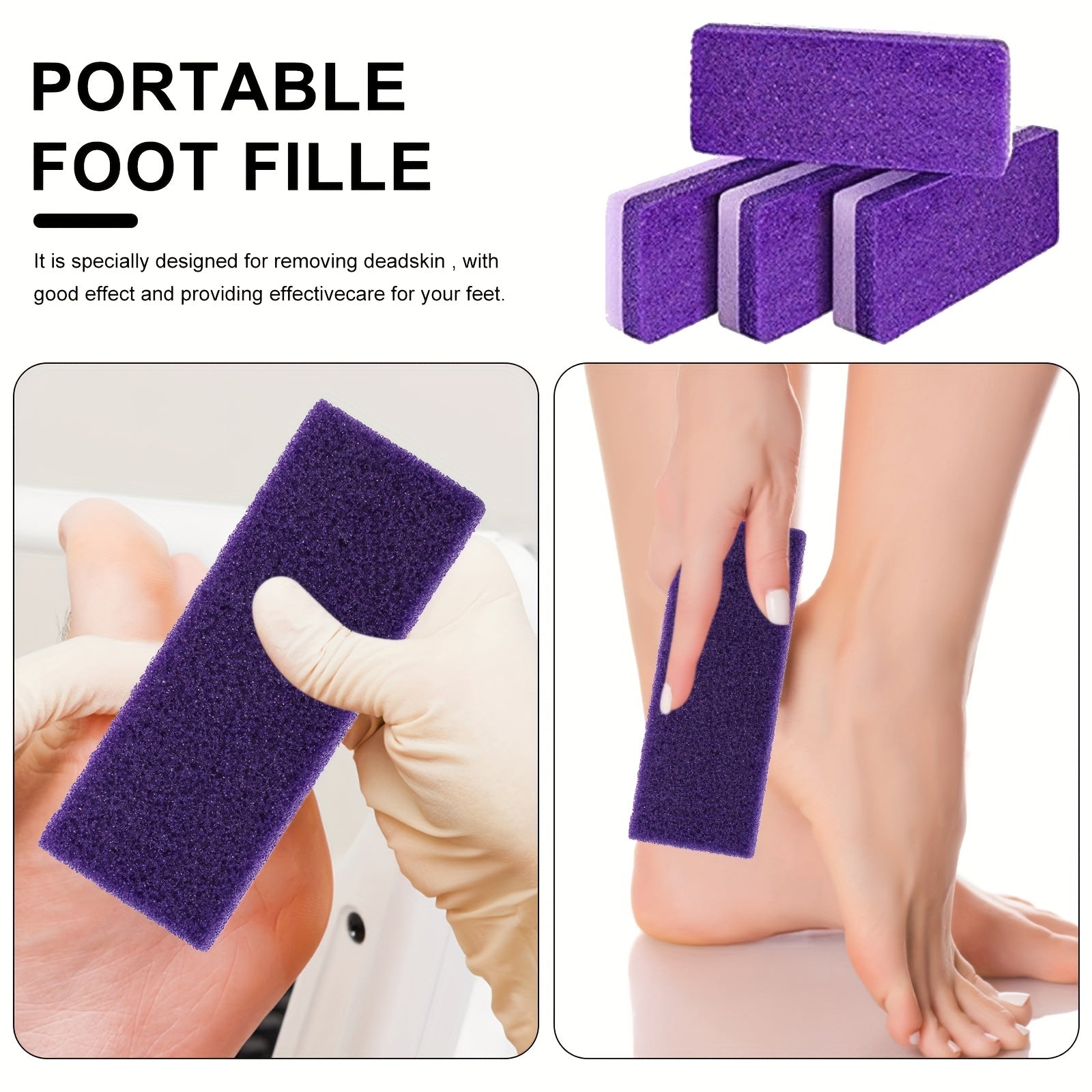 4pcs Foot Pumice Stone Callus Remover Scrubber
