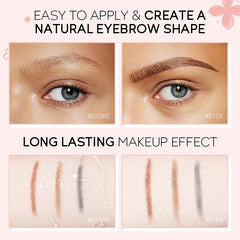 Waterproof Eyebrow Pencil Long Lasting Makeup Light Brown Dark Brown Grey