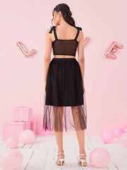 Stylish Family Matching Dress Mesh Tulle Princess Dress For Party