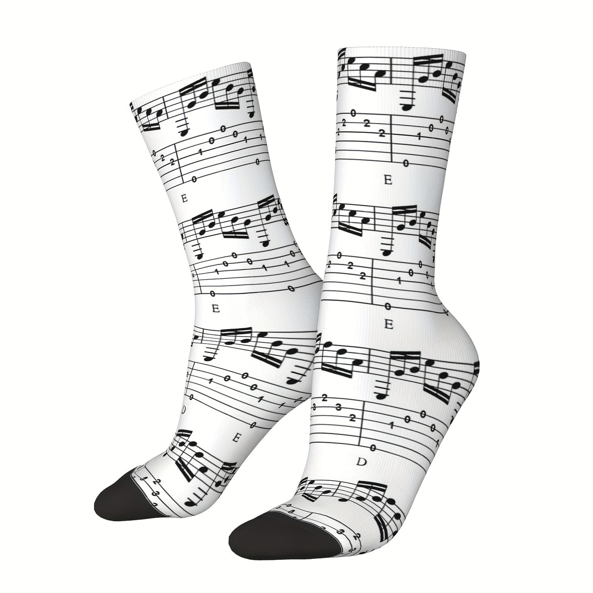 Music Notes Vintage Socks Street Novelty Crew Socks Hip Hop Socks