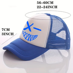 Multicolor Ghost Face Print Men's Peaked Cap Sunshade Baseball Cap