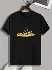 Skeleton 'Good Time Forever' Print Men's Graphic T-shirt