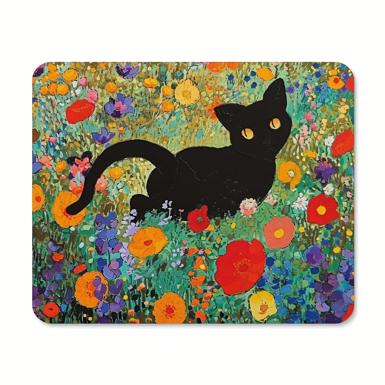 Tabby Cat Mouse Pad Square Mouse Pad Wireless Mouse Office Computer Mouse Pad