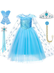 5pcs Girls Princess Costume Party Dress Set with Accessories