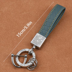 Men's Car Keychain with Artificial Diamond Key Ring