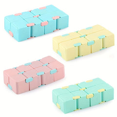 Portable Infinity Cube ABS Green Handle Top One-Handed Operation 4pcs Set