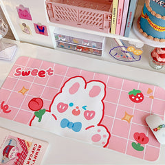 Cartoon Little Bear Little Rabbit Table Mat Student Mouse Mat Large