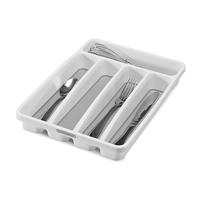 Non Slip Tray with 5 Compartments for Bathroom Accessories