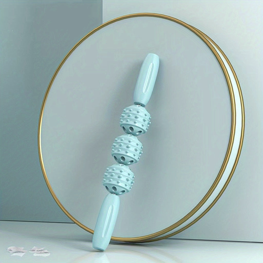 3 Wheels Yoga Stretching Roller Fitness Massage Stick