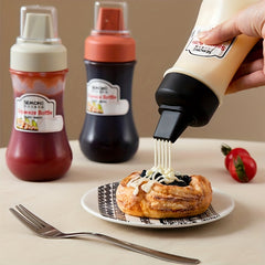 350ML Sauce Squeeze Bottle Five Hole Plastic Ketchup Bottle