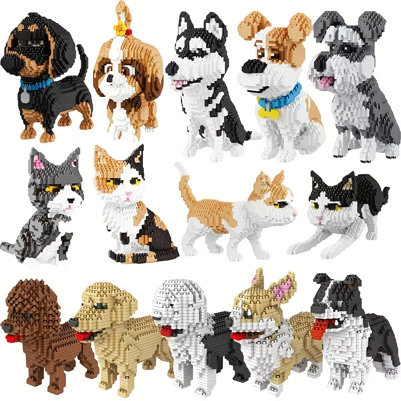 5000pcs Dog Building Blocks Set 3D Handcrafted Animal Toys