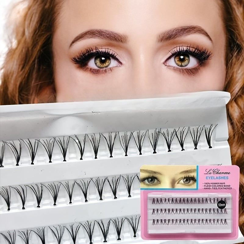 3 Rows Individual Lashes Mini Lightweight 3D Curly False Eyelashes