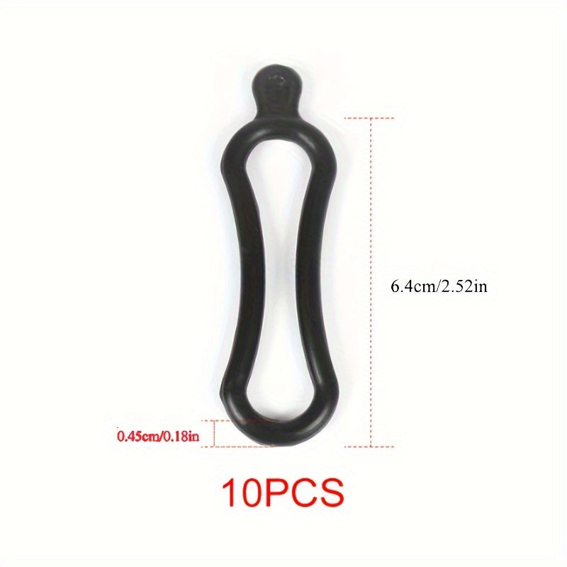 10pcs Silicone Straps for Bike Lights Long/Short Bands