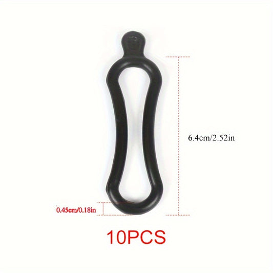 10pcs Silicone Straps for Bike Lights Long/Short Bands