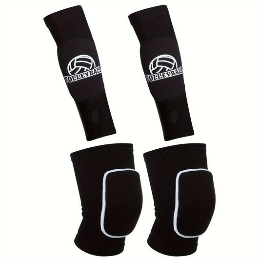 Women's Volleyball Knee Pads & Arm Sleeves Set - Protective Gear for Girls