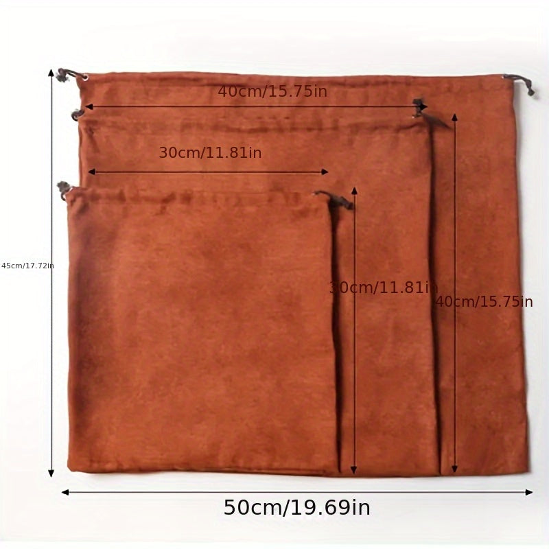 1pc Drawstring Storage Bag for Wardrobe Hanging Dustproof Organizer