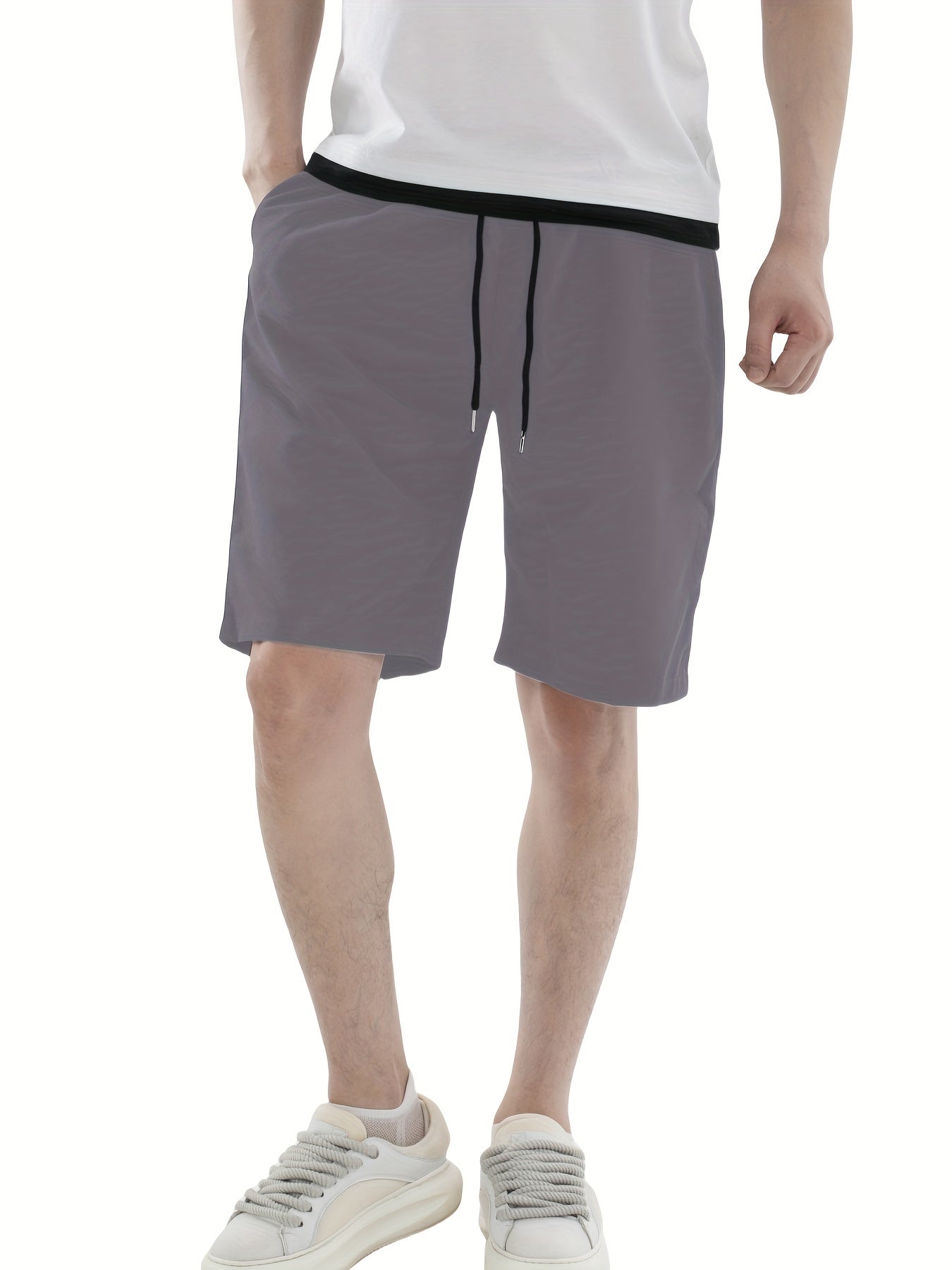 Men's Drawstring Bermuda Shorts for Summer Workouts