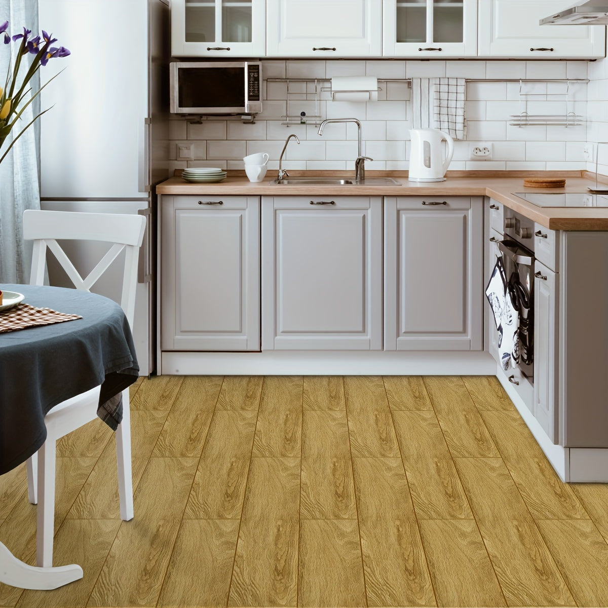 Classic Wood Grain Raw Printing Waterproof Floor Stickers