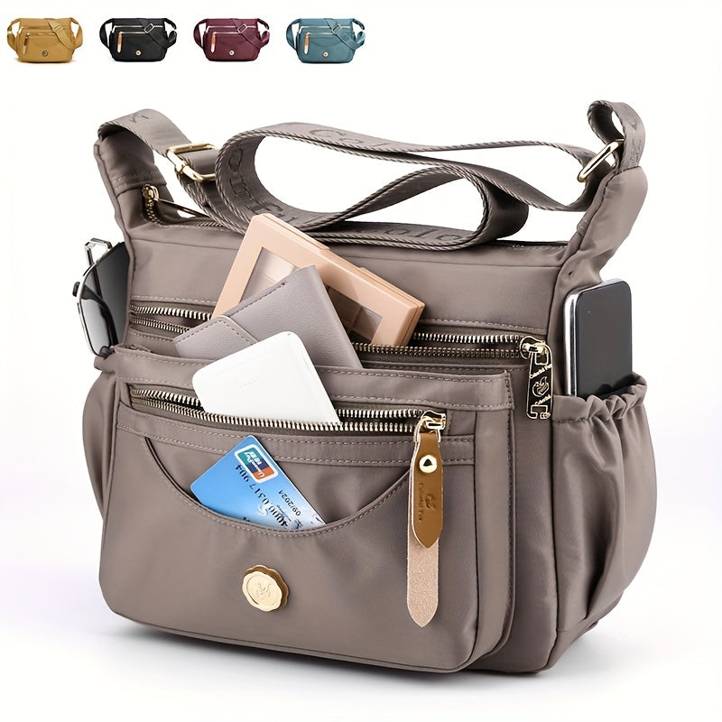 Casual Solid Hobo Bag Zipper Shoulder Bag Women's Versatile Bag