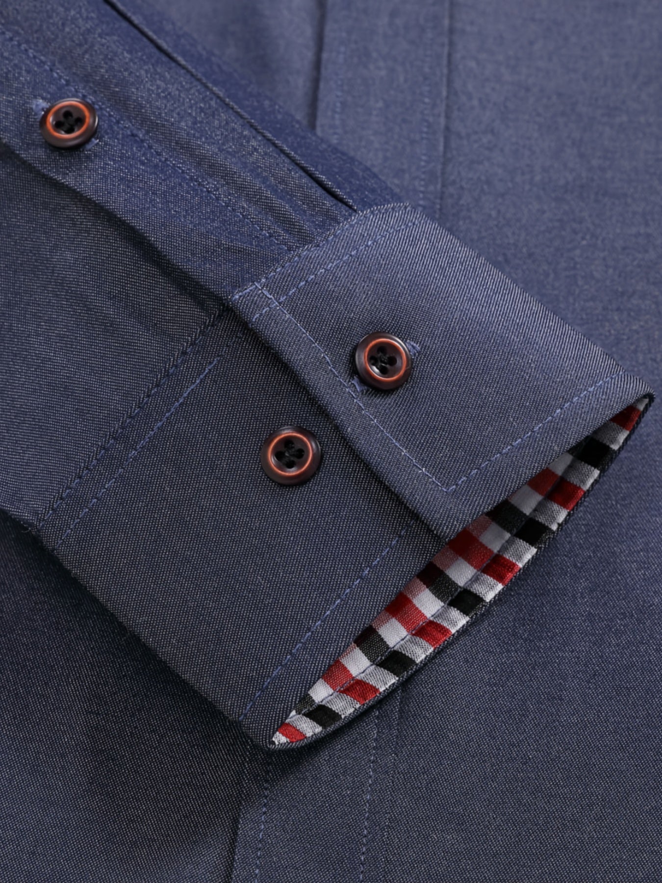 Men's Denim Stripe Lining Button Up Shirt