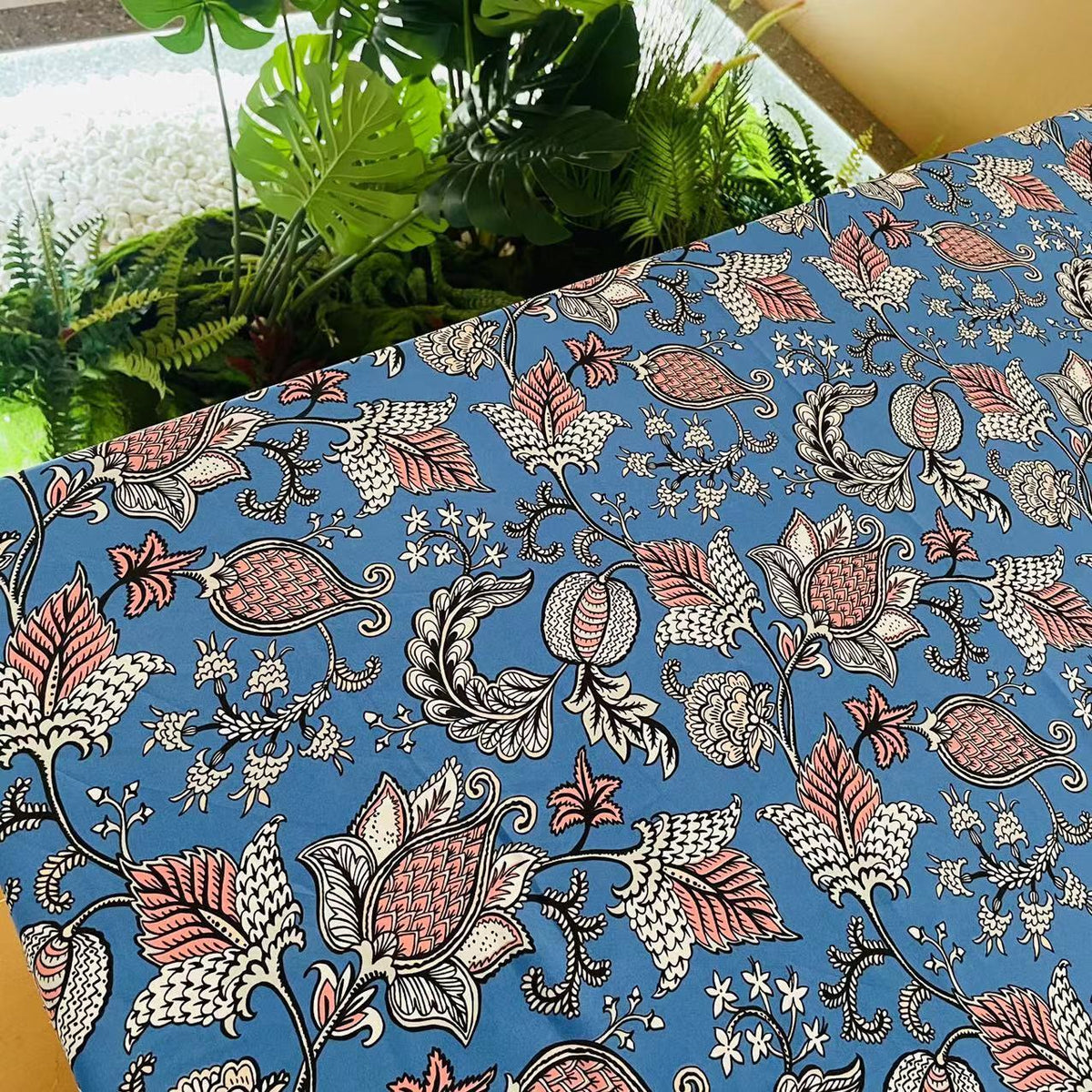 1 Yard Flower Pattern Artificial Cloth DIY Fabric