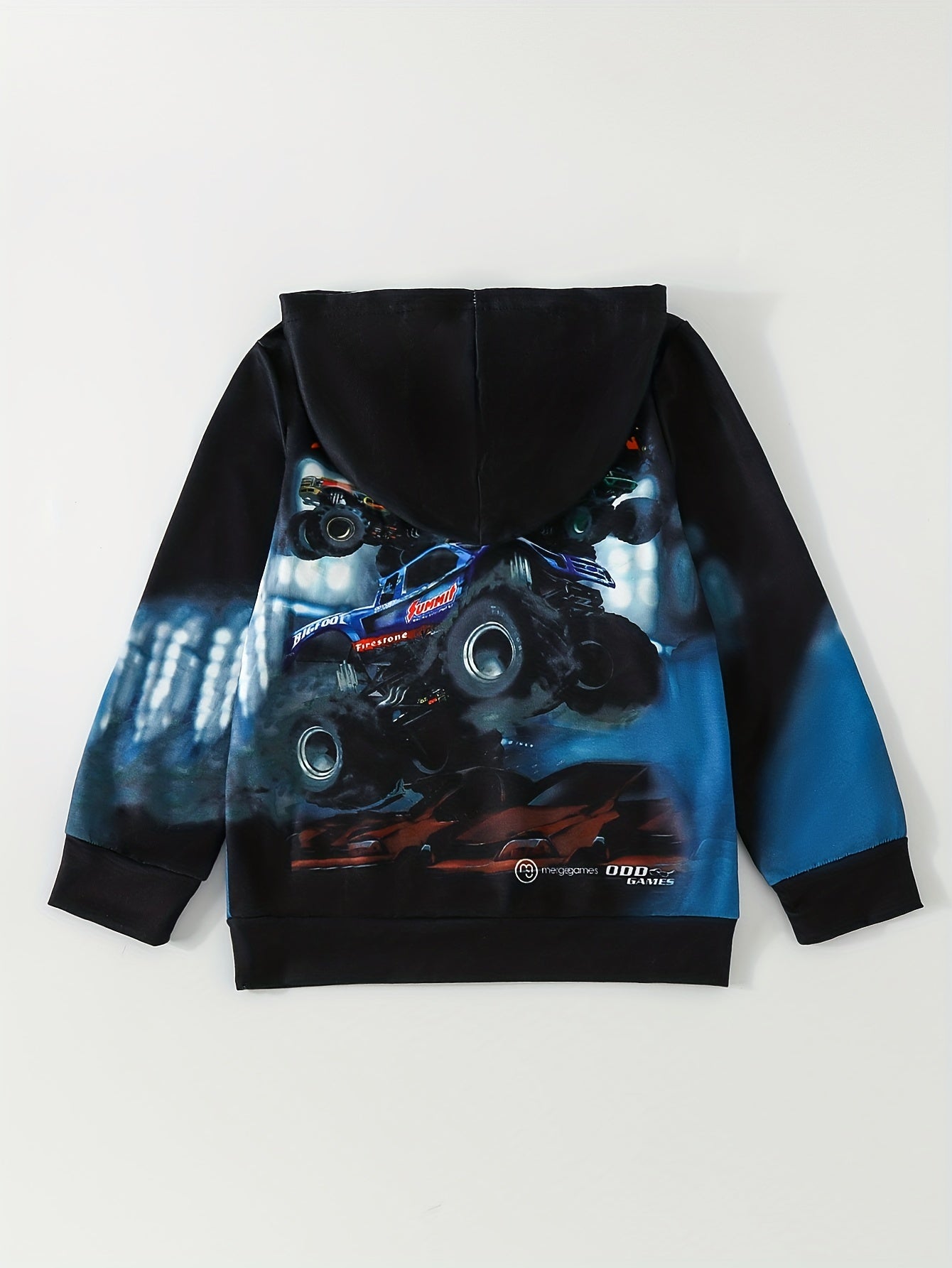 Off Road Vehicle 3D Print Boys Hooded Sweatshirt