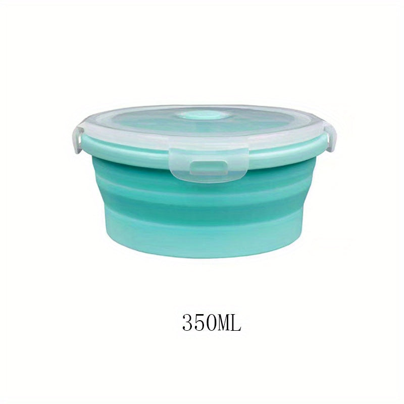 Portable Silicone Lunch Box for Office and School Microwave Safe