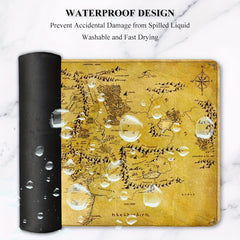 Treasure Map Gaming Mouse Pad Desk Mat - Large 60 X 35 - Non Slip Rubber Base