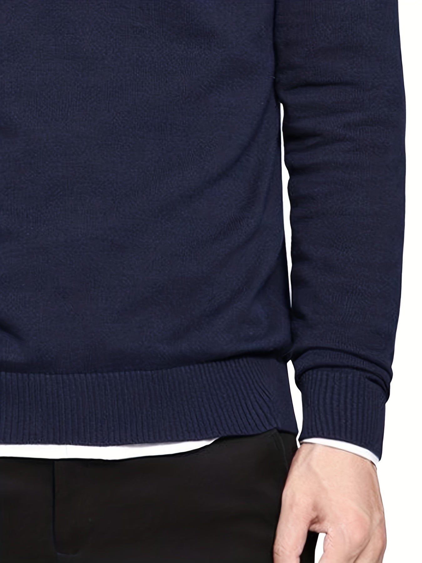 Men's Knitted Crew Neck Pullover Sweater